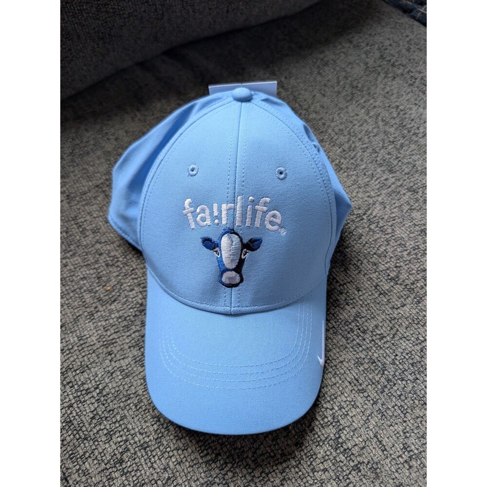 Nike Hat Club Cap M/L Blue Fairlife Milk Logo Adjustable Adult Unisex Sport Golf
